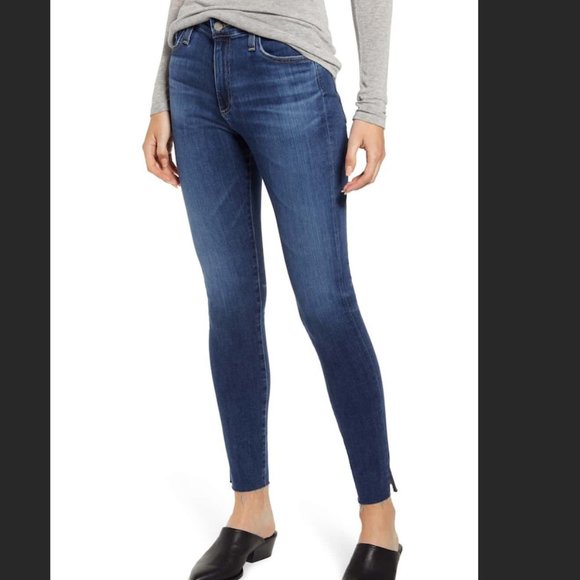 AG The Farrah High Waist Ankle Skinny Jeans (Mastic) - Picture 1 of 9